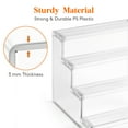 thumbnail image 5 of Lifewit 4 Tier Clear Display Risers Stand, Plastic Risers for Display, Plastic Perfume Organizer, Display for Figures, Cupcake, Dessert, Desktop Stand for Organization and Decor, 3pack, 9inch, 5 of 8