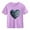 Purple, variant on Kids Distressed Denim Heart Tee - Girls Short Sleeve Graphic T-Shirt, 100% Cotton Casual Top, Red (Size 3-9 Years),Size 7 T