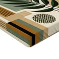 thumbnail image 2 of Ambesonne Monstera Fitted Sheet, Nature Mid Century Boho, King Size, Beige Evergreen Sepia, 2 of 3