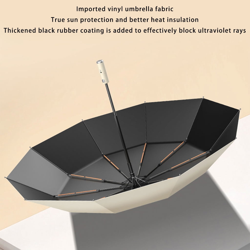 Portable Fan Umbrella Auto Folding Mechanism For Golf Beach Camping Trip
