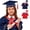 6-Navy, variant on Dpytoraw Kids Graduation Cap and Gown Set, Preschool & Kindergarten Graduation Outfit with Tassel Size 3-4 Years
