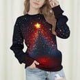thumbnail image 2 of HAiming Hauts de Noël Imprimés Xmas Décontractés Col Rond Manches Longues Chandail-Over Vêtements de Fête Sportive, 2 of 7