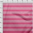 thumbnail image 2 of oneOone Cotton Poplin Dark Pink Fabric Stripe & Swirl Block Sewing Fabric By The Yard Printed Diy Clothing Sewing Supplies 42 Inch Wide, 2 of 4