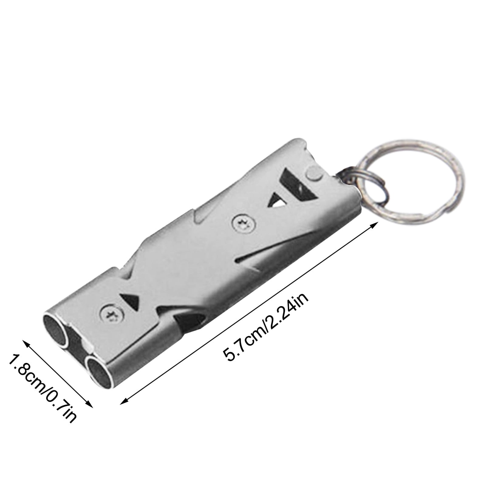 Stainless Steel Double Tube Outdoor Survival Whistle Emergency SOS Protection Stainless Steel Double Tube Outdoor Survival Whistle Emergency SOS Protection