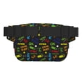 thumbnail image 3 of Honeii Pixel Game Print Square Double Layer Waist Bag,Waist Belt Bag Fashion Fanny Women and Men,For Travel Running Hiking Walking, 3 of 9