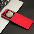 thumbnail image 6 of Feishell for Samsung Galaxy Z Flip 6 Case,Galaxy Z Flip 6 Luxury PU Leather Folding Protective Phone Case with ID Credit Card Slots Pocket Shockproof Protective Shell Cover,Red, 6 of 6