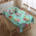 thumbnail image 2 of Pioneer Flower Floral Print Pattern Rectangle Tablecloth 60"x84", Waterproof Polyester Table Cloth, Wipeable Spillproof for Dining Camping Indoor Outdoor, 2 of 5
