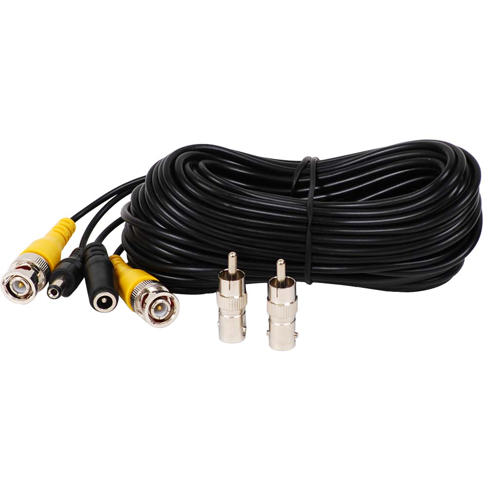 VideoSecu 10x 50 Feet Video Power Extension Cable Wire Cord for CCTV Security Camera with Free BNC RCA Connectors b8s - image 2 of 4