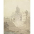thumbnail image 2 of William Alexander 12x14 Black Ornate Wood Framed Double Matted Museum Art Print Titled: Wigmore Castle, Herefordshire, 2 of 5