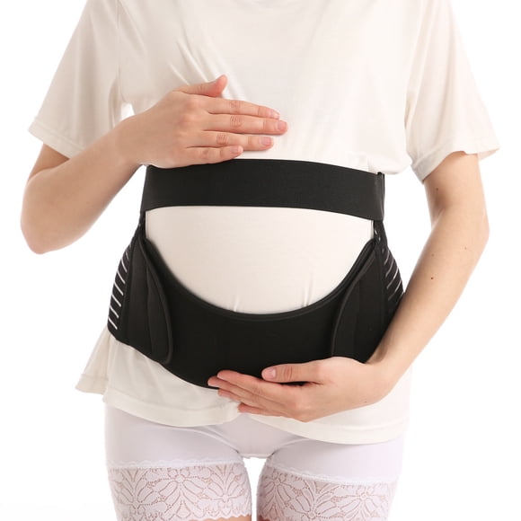 Care Pregnancy Support Maternity Belt, Waist/Back/Abdomen Band, Belly Brace, Black, Size XL