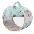 thumbnail image 1 of Bolsa de transporte para hámster, ventana transparente, decorativa, duradera, bolsa de transporte para mascotas, bolsa de viaje para conejillo de jinwen Portador de viaje portátil, 1 of 8