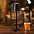 thumbnail image 4 of Home Accents 14.8 inch LED Cordless Metal Table Lamp, Rechargeable 3 Color Stepless Dimming, Black, 4 of 4