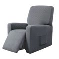 thumbnail image 2 of Protector suave de muebles de poliéster con funda antideslizante reclinable gris Sunnimix funda reclinable para sillón, 2 of 8