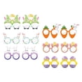 thumbnail image 4 of Gafas de conejito de Pascua con forma de huevo y zanahoria, accesorios para fotos, gafas de conejito de Pascua para bebé 12 piezas estilo A., 4 of 9