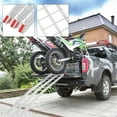 thumbnail image 5 of Ktaxon 7.5ft Heavy Duty Three-section Aluminum Arched ATV UTV Ramp Silver, 5 of 11