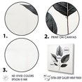 thumbnail image 3 of Designart "Outlined In Black Onyx Leaf" Leaves Canvas Prints, 3 of 7
