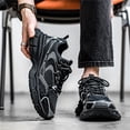 thumbnail image 3 of 's & 's Breathable Mesh Sneakers -  White/Grey/Black/Green Tread - All-Season Casual & Sports Shoes (Unisex Lace-Up) ，Low-Top Sneakers with Anti-Slip Shock-Absorbing Rubber Sole, Cushioned, 3 of 8