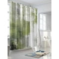 thumbnail image 3 of Fsddascl Sage Green Ombre Shower Curtain Set - 60" x 72" Washable Bathtub Curtain with 12 Hooks, Vintage Shabby Abstract Plaid Art Waterproof Fabric Stall Shower Curtains for Bathroom/Bathtub Décor, 3 of 6