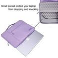thumbnail image 2 of MOSISO for Macbook Air/Pro 13.3" Laptop Sleeve Briefcase Handbag Water Resistant Polyester Carrying Pouch Zipper Notebook Computer Bag, Light Purple, 2 of 6
