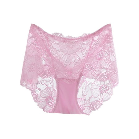 Mrat Seamless Underwear Womens Cotton Panty Soft Ladies Lace Underwear Lingerie Thongs Panties Ladies Hollow Out Underwear Cotton Stretch Briefs Soft
