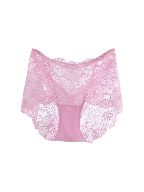 Seamless Underwear Womens Cotton Panty Soft Ladies Lace Underwear Lingerie Thongs Panties Ladies Hollow Out Underwear Cotton Stretch Briefs Soft