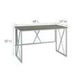 thumbnail image 5 of Leick Home X Design Wood and Metal Fully Assembled Computer Desk, Weathered Wood/Satin Nickel, 5 of 14