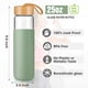 thumbnail image 3 of Botella de agua Yomious Glass de 750 ml con tapa y funda de bambú, 3 of 8
