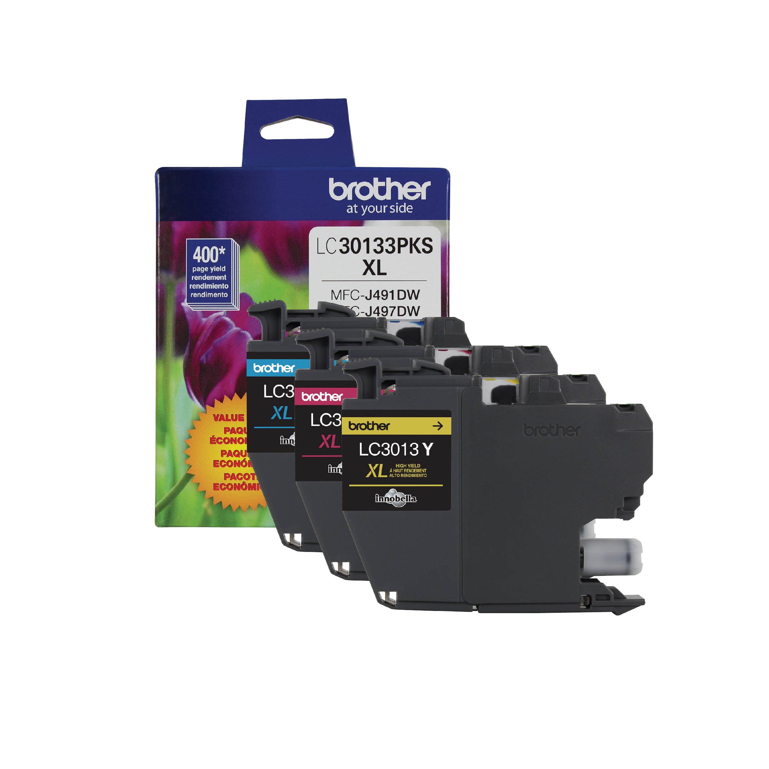 Brother Genuine LC30133PKS High-yield Printer Ink Cartridges 3-Pack