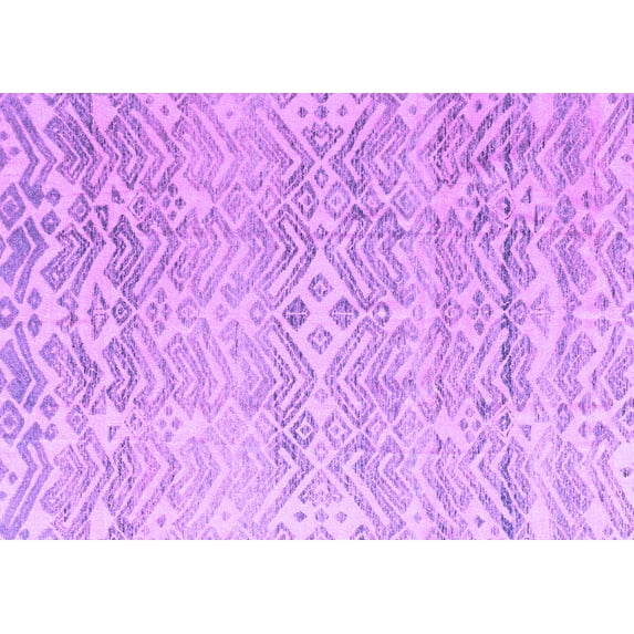 Ahgly Company Indoor Rectangle Solid Purple Modern Area Rugs, 2' x 4'