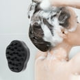 thumbnail image 2 of Unique Bargains 1 Pc Flower Shape Hair Shampoo Brush for Scalp Massage 3.74"x3.15"x2.76" Black, 2 of 6