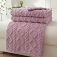 thumbnail image 3 of 1Pc Coral Fleece Throw Blanket, Dienrx 150×200CM Soft Warm Luxury Lap Blanket, All‑Season Sofa Bed Blanket for Household Daily Use, Pink, 3 of 3