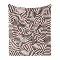 thumbnail image 1 of Celtic Soft Flannel Fleece Blanket, Radiant Celtic Baroque Patterns with Diagonal and Triangular Geometric Shapes Boho, Cozy Plush for Indoor and Outdoor Use, 50" x 70", Brown Beige, by Ambesonne, 1 of 6