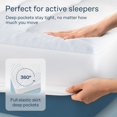 thumbnail image 4 of Fusion Cooling Queen Mattress Topper - Pillow Top Mattress Cover Quilted Fitted Cooling Topper for Back Pain Deep Pocket Fits 20 Inches (60x80 Inches), 4 of 6