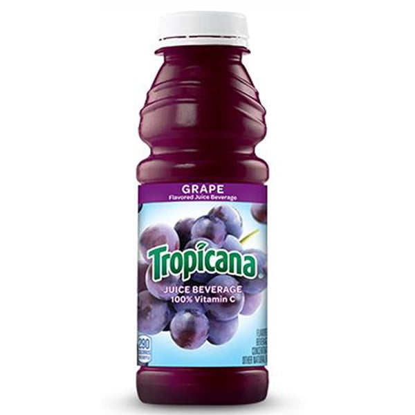 Tropicana 100 Vitamin C Grape Juice Beverage 15.2 oz Plastic Bottles