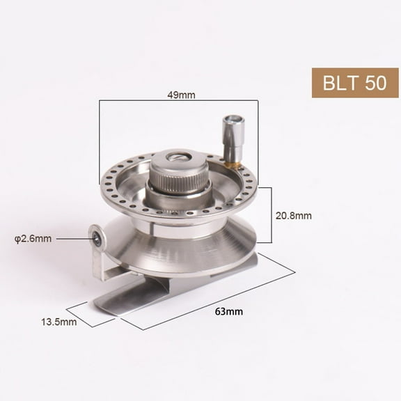 Metal Ice Fishing Reel Aluminum Alloy Fly-Fishing Reel Right Hand Guide Ring# Blt-50 (Right Hand) Fangkenuo