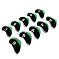 thumbnail image 6 of 10pcs/pack Neoprene Golf Club Headcover Wedge Iron Cover  Transparent Hole Easy To Distinguish Green, 6 of 8