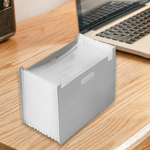 Organizador de archivos de acordeón shamjiam Gris Carpeta de archivos expandible