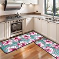 thumbnail image 3 of Kitchen Rugs Sets Of 2,Pioneer Flower Floral Print Pattern Anti Fatigue Kitchen Mat Rugs Non Slip Washable,Decorative Kitchen Floor Mats for Kitchen,Sink,Laundry,17"x47"+17"x47", 3 of 5