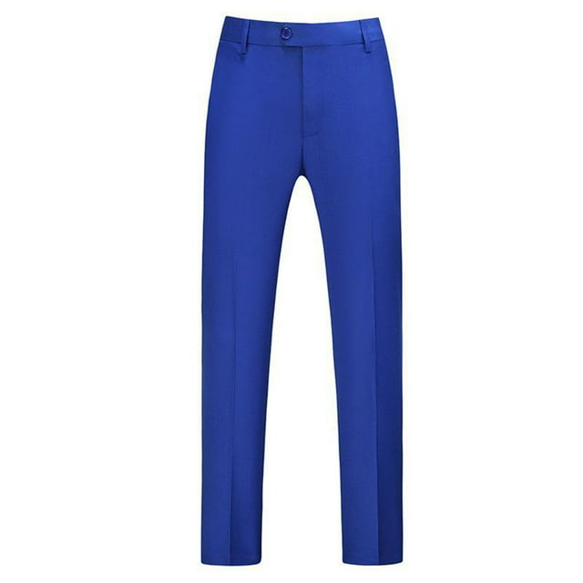 XDZJLR Pantalons pour Hommes Décontractés Classiques Pliage Tête Plate Chinos Mature Jambe Droite