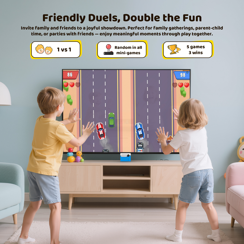 KINHANK MotionX Video Game Consoles with 40+ Games for Kids & Families,Continuous updates,Plug & Play,Indoor Active Play System