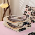 thumbnail image 5 of Manfei Kawaii Bow Dalmatian Zipper Full Size Comforter Sets with Fitted Sheet and 2 Pillowcases, Pink Donut Cake Zipper Bedding Set, Pink Brown, Pink Reversible, 4pcs, 5 of 7