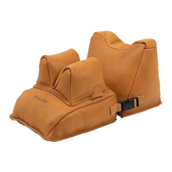 Allen Company Longmont Leather Filled Front & Rear Shooting Rest Combo, Light Brown, Model 15125