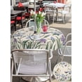 thumbnail image 5 of Outdoor Tablecloths with Umbrella Hole & Zipper, Spring Flowers Round Tablecloth 54 Inch, Vintage Floral Leaves Birds Farmhouse Plaid Waterproof Table Cloth, Patio/Pool/Picnic Table Covers, 5 of 8