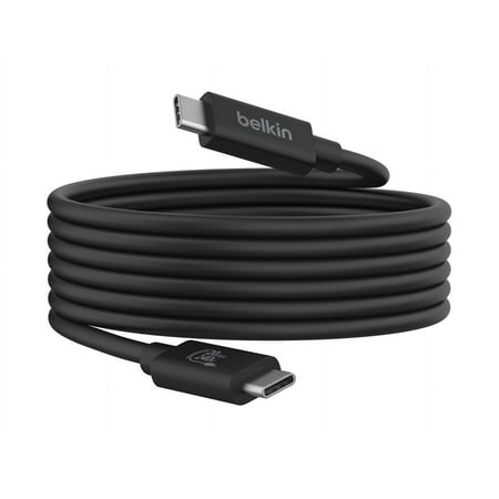 Belkin Connect USB4 Cable (6.6ft/2M Power Cable), USB-C to USB-C Cable w/ 240W Power Delivery + 20Gbps - USB4 Compliant Power Cable, Compatible with MacBook, Windows, Chromebook, & More