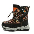 thumbnail image 3 of RIBONGZ Boys Snow Boots Winter Outdoor Waterproof Slip Resistant Cold Weather Shoes, 3 of 9