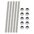 thumbnail image 1 of Uxcell Fully Threaded Rod, M3 x 200mm 304 Stainless Steel Right Hand Thread Bar Studs with Nuts, 5 Pcs, 1 of 6