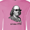 thumbnail image 4 of Inktastic Lit since 1776 Lit Ben Franklin Long Sleeve T-Shirt, 4 of 5