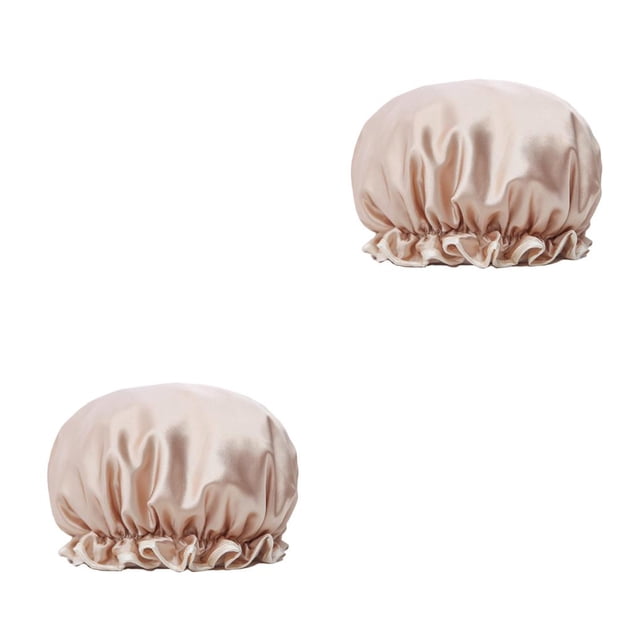 Qarigey Gorro de dormir para mujer, productos de baño, gorros de pelo de ducha altos, cubierta gruesa a prueba de polvo para cabeza de niña, champán champán 2piezas Qarigey CBP376164