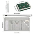 thumbnail image 3 of JIALIOU Nylon Trifold Card Wallet with ID Window Zipper Pocket for Men Women Teen Candy Canes Snow Lanterns, 3 of 7