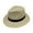 AA Beige, variant on Unisex Solid Color Straw Panama Hat British Style Jazz Fedora Wide Brim Beach Sun Visor for Summer